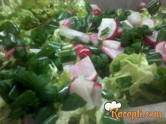 Zelena salata sa rotkvicama