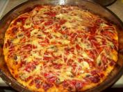 Posna pizza sa ajvarom i šampinjonima