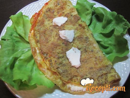 Omlet sa feta sirom i ajvarom