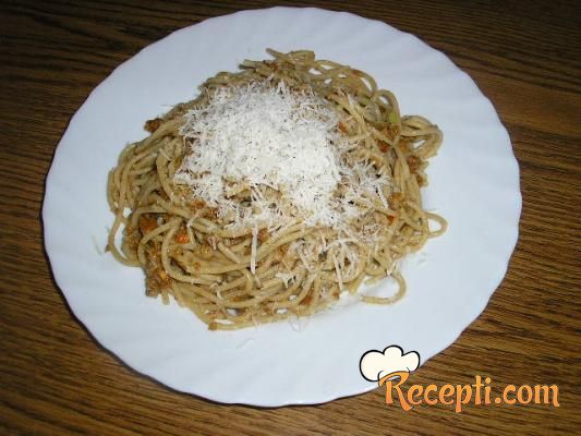 Špagete u sosu od lisičara