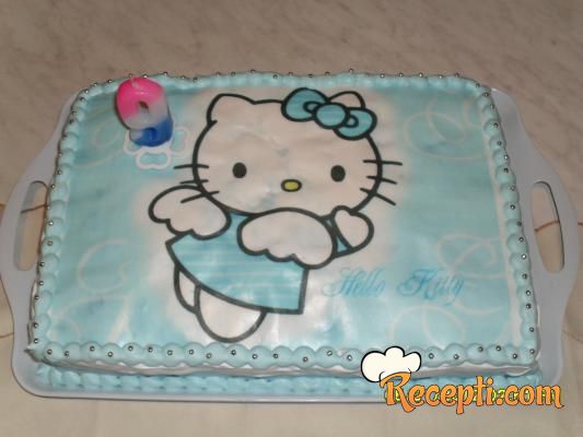 Keks torta sa orasima i kafom (Hello Kitty)