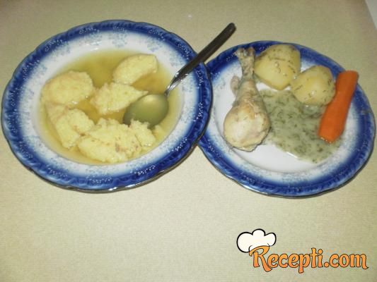 Banatski nedeljni ručak (supa i rinflajs)