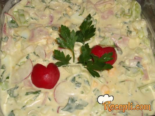 Miješana salata sa prazilukom