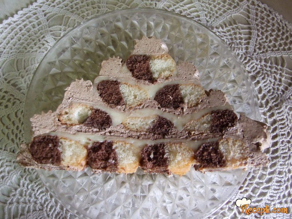 Torta sa crno-belim piškotama