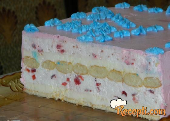 Voćna kremasta torta (maline, jagode)