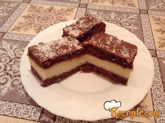 Sočne čokoladne kokos kocke