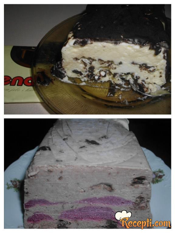 Ledeni dezerti sa sladoledom od vanile i čokolade