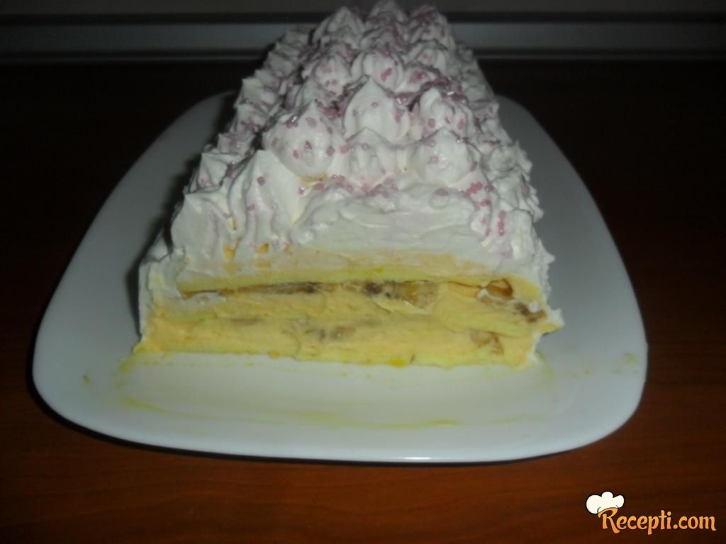 Vanil-torta s bananama