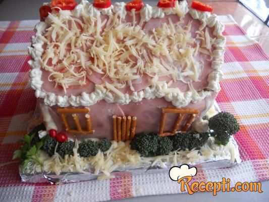 Tost torta u obliku kućice
