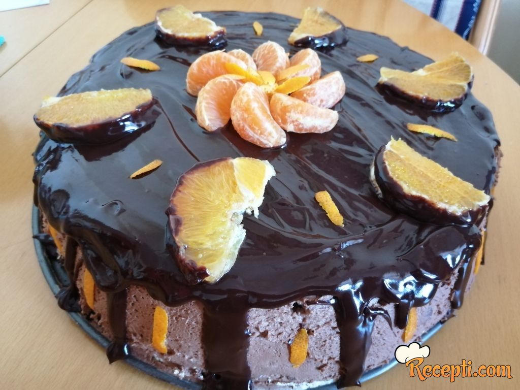 Čoko-oranž torta