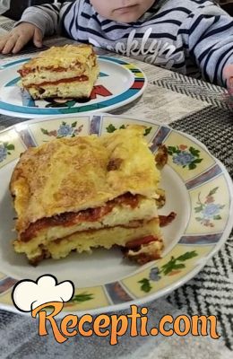 Slana torta (muska) od pečenih paprika