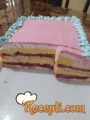 Torta jagodama i kokosom