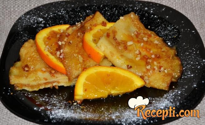 Krep Suzet (Crepes Suzzete) flambirane palačinke