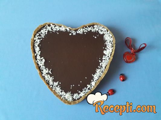 Čokoladni tart sa malinama bez pečenja