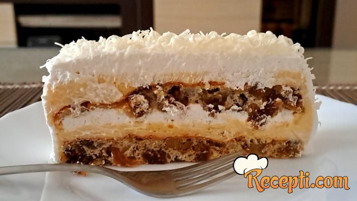 Žuta orijentalna torta - šnit