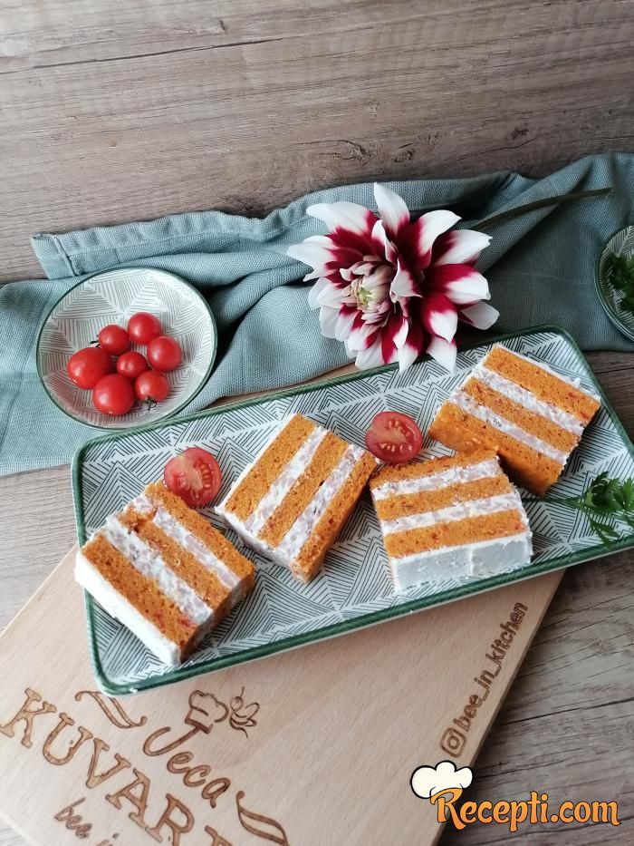 Slana torta sa ajvarom i feta sirom