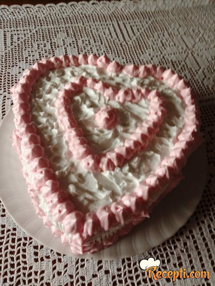 Čokoladni keks torta srce