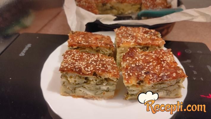 Pita sa zeljem i seckanim korama Pita sa zeljem i seckanim korama