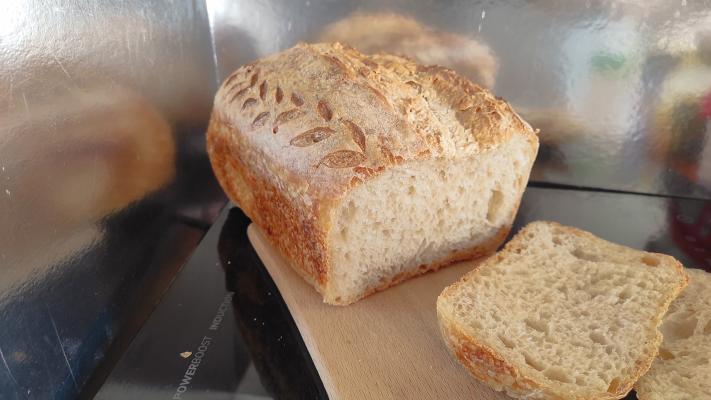 Sourdough hleb sa ječmenim brašnom u kalupu Sourdough hleb sa ječmenim brašnom u kalupu
