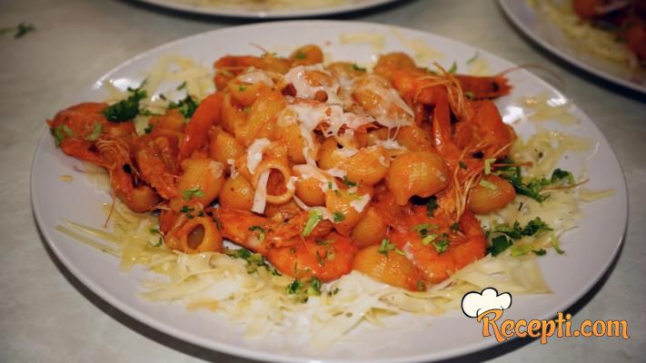 Shrimps + pasta, simple and good!