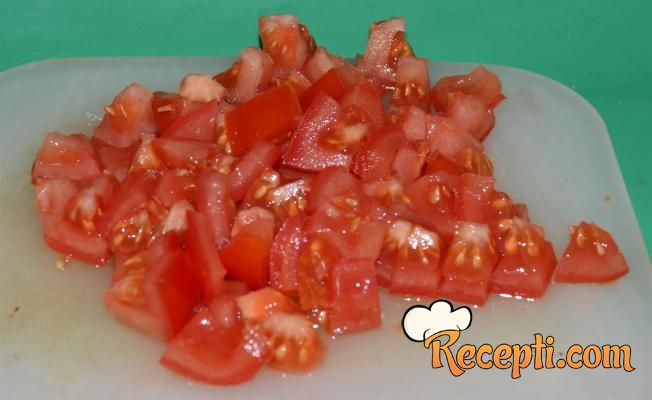 Punjene lignje sa prelivom od paradajza