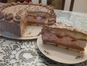 Krem torta sa malinama
