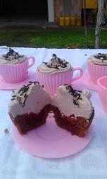 Cupcake čoko malina
