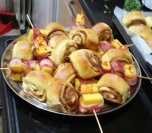 Ražnjići od palente i slanine