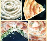 Pita sa kisanim testom filovana spanacem i prazilukom