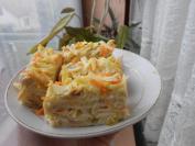 Posna slana torta sa turšijom, šećercem i mariniranim šampinjonima
