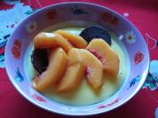 Desert-puding i breskva