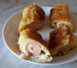 Rolnice od tost hleba, sira i viršli