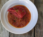 Posna punjena paprika krompirom u sosu od paradajza