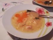 Čorba (pileće belo, šargarepa, tikvica, krompir)