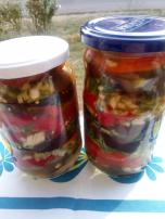 Salata od plavog patlidžana i paprika za zimu