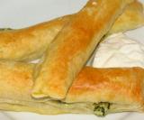 Lisnati prutići sa sirom i špinatom