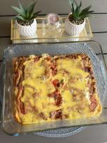 Musaka sa pečenim paprikama i sirom